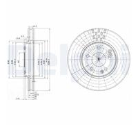 2 x DELPHI BG3396 Disco freno per CHRYSLER,MERCEDES-BENZ