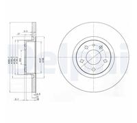 Discofreno BG3420 DELPHI per ALFA ROMEO