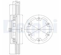 Discofreno BG3422 DELPHI per FORD NISSAN