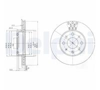 2 x DELPHI BG3425 Disco freno per FIAT