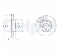 2x Disco freno ventilato BG3508 DELPHI per MAZDA 323 S VI Tre volumi