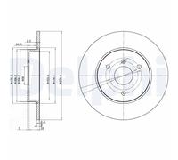 Dischi freno DELPHI BG3526 anteriore, pieno, 2 Pezzo
