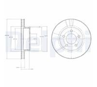 DELPHI BG3546 Disco freno