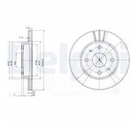 Discofreno BG3555 DELPHI per DAIHATSU SUBARU