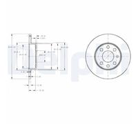 Discofreno BG3567 DELPHI per OPEL