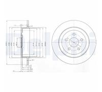 Discofreno BG3593 DELPHI per CHRYSLER DODGE