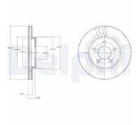 DELPHI BG3594 Disco freno