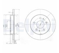 2 x DELPHI BG3607 Disco freno per DAIHATSU,TOYOTA