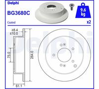 Discofreno BG3680C DELPHI per HYUNDAI KIA