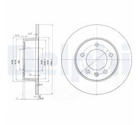 2 x DELPHI BG3681 Disco freno per NISSAN,OPEL,RENAULT,VAUXHALL