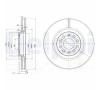 2 x DELPHI BG3714 Disco freno per AUDI,SEAT