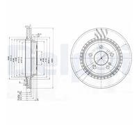 Discofreno BG3726 DELPHI per MERCEDES-BENZ CHRYSLER