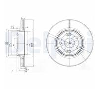 2 x DELPHI BG3733 Disco freno per RENAULT