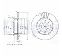 2 x DELPHI BG3749 Disco freno per HYUNDAI