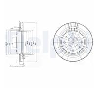 2 x DELPHI BG3750 Disco freno per HYUNDAI,KIA