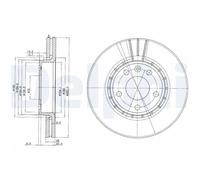 2 x DELPHI BG3768 Disco freno per NISSAN,OPEL,RENAULT,VAUXHALL