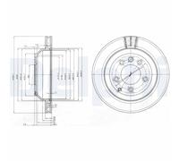 Delphi Dischi freno BG3775C posteriore ventilato 2 pezzi