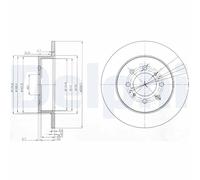 Delphi Freno a disco BG3793 posteriore pieno - 2 pezzi per Honda MG