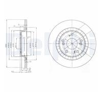 DELPHI BG3795 Disco freno
