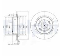 2 x DELPHI BG3797 Disco freno per HONDA