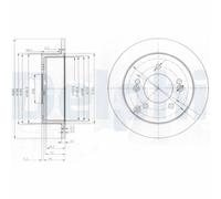 2 x DELPHI BG3799 Disco freno per HYUNDAI,KIA