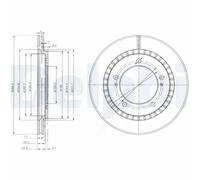 2 x DELPHI BG3820 Disco freno per SUZUKI