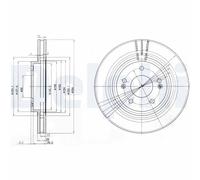 2 x DELPHI BG3860 Disco freno per HYUNDAI,KIA