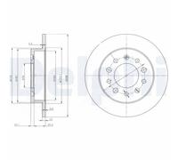 DELPHI BG3862 Disco freno