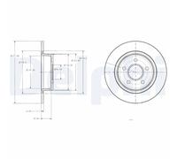 2 x DELPHI BG3873 Disco freno per FORD
