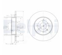 2 x DELPHI BG3885C Disco freno per OPEL,VAUXHALL