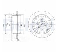 2 x DELPHI BG3889 Disco freno per TOYOTA