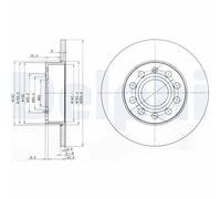 Delphi Dischi freno BG3890C posteriori pieni, coppia per VW Audi Seat Skoda