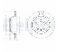 2 x DELPHI BG3894 Disco freno per VW