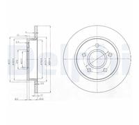 2 x DELPHI BG3896 Disco freno per FORD,MAZDA