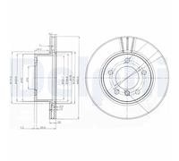 2 x DELPHI BG3899C Disco freno per BMW