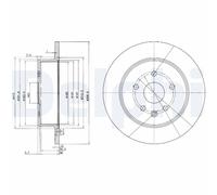2x DELPHI BG3907 Disco freno per TOYOTA Altezza (E1) per LEXUS IS I (JCE1, GXE1)