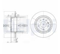 2 x DELPHI BG3908C Disco freno per BAIC,SAAB