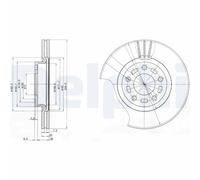 Dischi freno DELPHI BG3928 anteriore, ventilato, 2 Pezzo