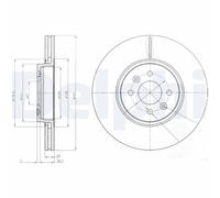 2 x DELPHI BG3929 Disco freno per RENAULT