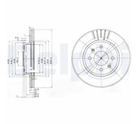 2 x DELPHI BG3934 Disco freno per HYUNDAI