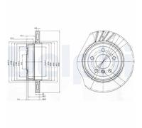 2 x DELPHI BG3943 Disco freno per BMW