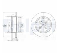 2 x DELPHI BG3974 Disco freno per TOYOTA