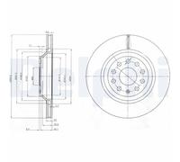 2 x DELPHI BG3975 Disco freno per AUDI,CUPRA,SEAT,SKODA,VW,VW (SVW)