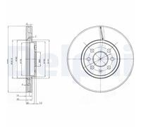 2 x DELPHI BG3989 Disco freno per OPEL,VAUXHALL