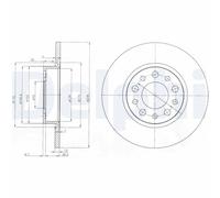 2 x DELPHI BG3994 Disco freno per ALFA ROMEO,FIAT,JEEP