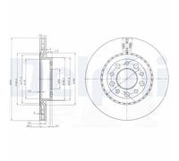 2 x DELPHI BG3995 Disco freno per ALFA ROMEO