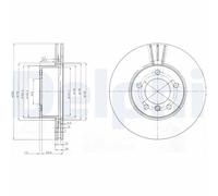 2 x DELPHI BG3998C Disco freno per BMW,BMW (BRILLIANCE)