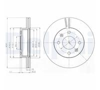2 x DELPHI BG4009 Disco freno per HYUNDAI