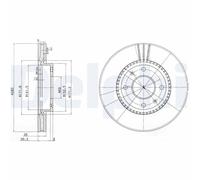 2 x DELPHI BG4013 Disco freno per HYUNDAI,KIA