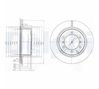 2 x DELPHI BG4014 Disco freno per HYUNDAI